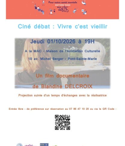 Ciné débat : « Vivre c’est vieillir » de et avec Blandine DELCROIX