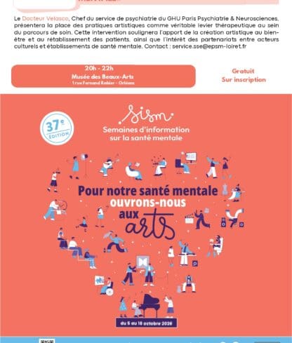 CONFÉRENCE « L’ART AU SERVICE DE LA SANTÉ MENTALE»