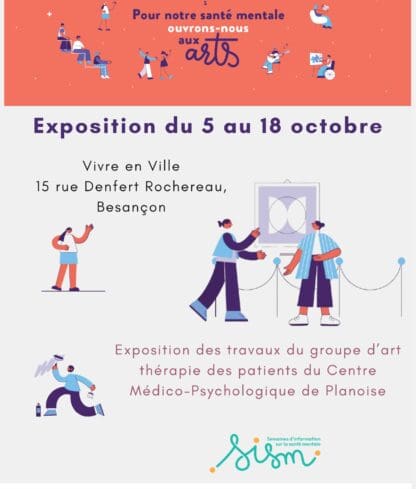 expExposition des travaux du groupe d’art thérapie des patients du CMP de planoise