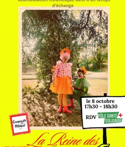 Cultivons la joie avec « La Reine des Courges », déambulation clownesque suivie d&rsquo;un échange sur la santé mentale.