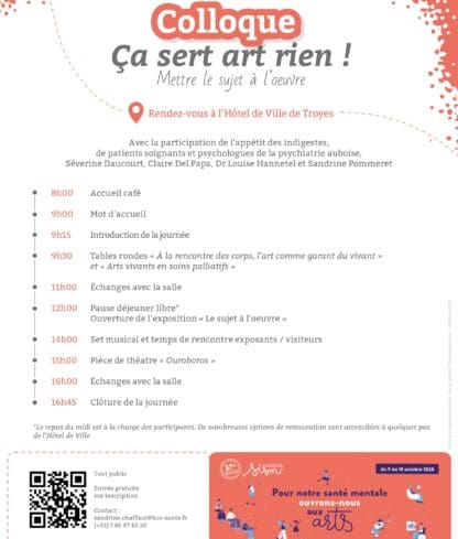 Colloque Ça sert art rien ! Mettre le sujet à l’œuvre (conférence, expo et représentation théâtrale par l’Appétit des indigestes)